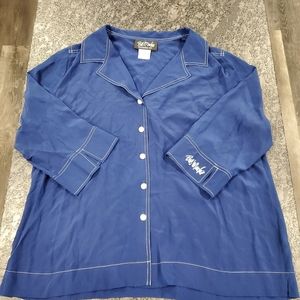 100% Silk Bob Mackie Button Down